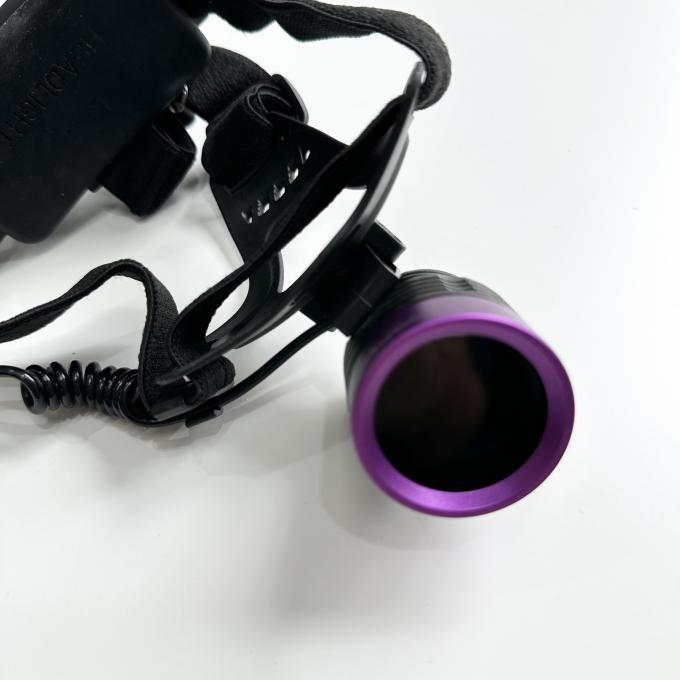 फ्लोरोसेंट चुंबकीय कण यूवी हेडलाइट DG-3101S 365-370nm की पीक तरंग दैर्ध्य और 18650 लिथियम बैटरी के 2pcs के साथ 1