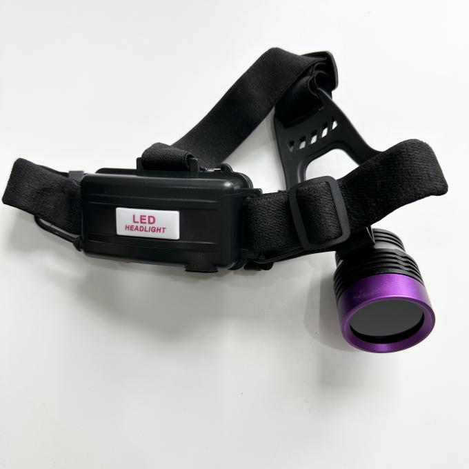 फ्लोरोसेंट चुंबकीय कण यूवी हेडलाइट DG-3101S 365-370nm की पीक तरंग दैर्ध्य और 18650 लिथियम बैटरी के 2pcs के साथ 4