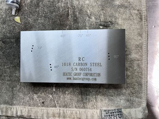 AWS D1.1/D1.1M-2015 RC रिज़ॉल्यूशन अल्ट्रासोनिक कैलिब्रेशन ब्लॉक के लिए कोण बीम ट्रांसड्यूसर