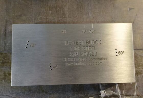 AWS D1.1/D1.1M-2015 RC रिज़ॉल्यूशन अल्ट्रासोनिक कैलिब्रेशन ब्लॉक के लिए कोण बीम ट्रांसड्यूसर