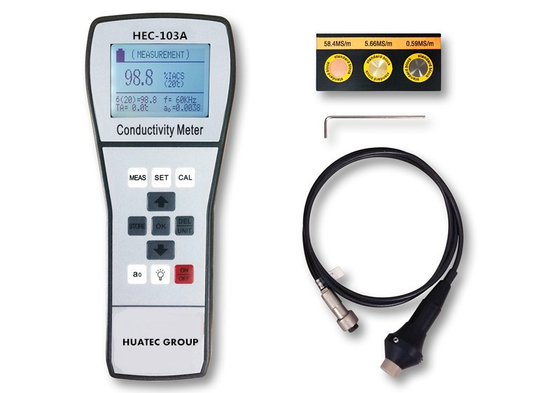साइन वेव 60khz गैर विनाशकारी परीक्षण उपकरण डिजिटल चालकता मीटर Hec-103a / 103a1