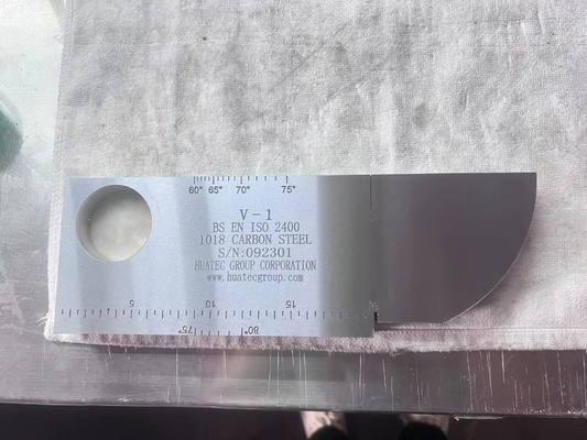 कार्बन स्टील IIW V1 कैलिब्रेशन ब्लॉक डच परीक्षण