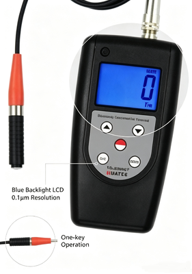 TG‑2200CF Magnetic Induction Micro Coating Thickness Meter for Curved and Tiny Workpieces 0‑200μm