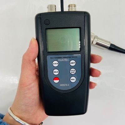 HG6378-3 3-चैनल 3D XYZ पिज़ोइलेक्ट्रिक एक्सेलेरोमीटर वाइड फ्रीक्वेंसी रेंज कंपन परीक्षक